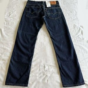 NWT LEVI'S 505 Jeans 29x30 Dark Denim Straight Leg Zipper Fly Red Tab Levi's